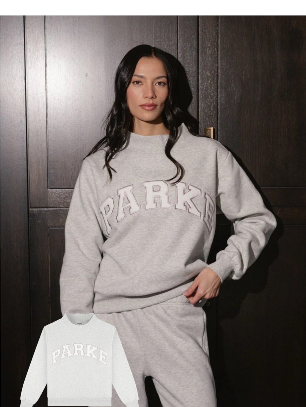 Parke Varsity Mockneck Sweatshirt in Metallic Size SM/MED
